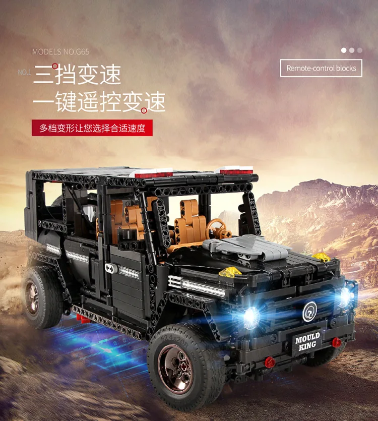 Приложение светодиодный Technic 13070 Technic SUV G65 AWD Wagon RC двигатели автомобильные наборы строительные блоки кирпичи развивающие игрушки