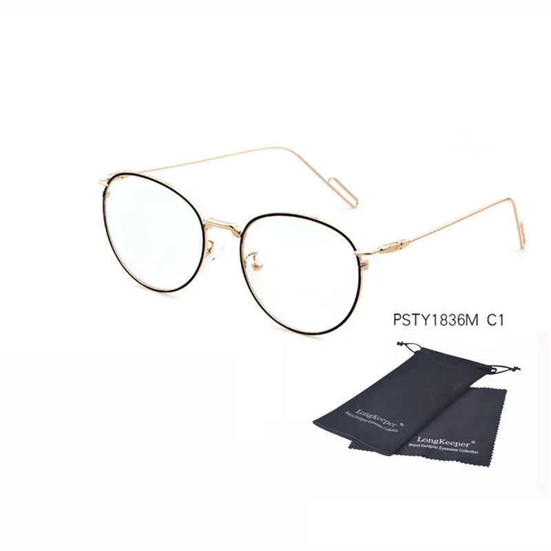 Длинный Хранитель новые женские круглые оправы для очков мужские и женские брендовые дизайнерские очки Оптические очки PSTY1836M - Цвет оправы: C1