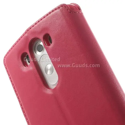 Roar Korea Noble Quick Circle Leather Flip Cover for LG G3 D850 D855 LS990 - Rose