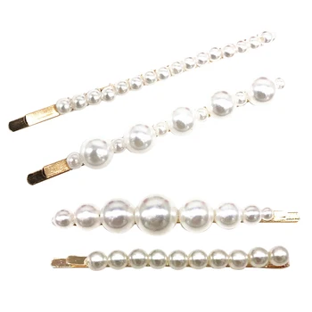 

4 Pcs Hairpins Pearl Hair Clip Hairpin Short Barrettes Bobby Pin for Girls Women