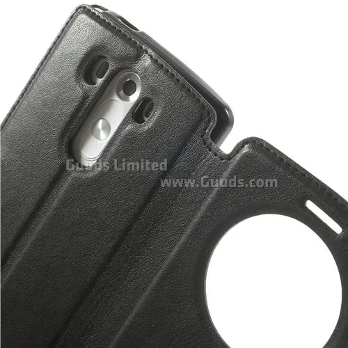 Roar Korea Noble Quick Circle Leather Flip Cover for LG G3 D850 D855 LS990 - Black