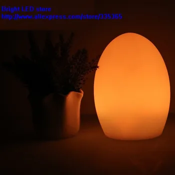 

220X220mm PE egg design RGB rechargeable battery romantic led living light led bar table light 1w with remote and with charger