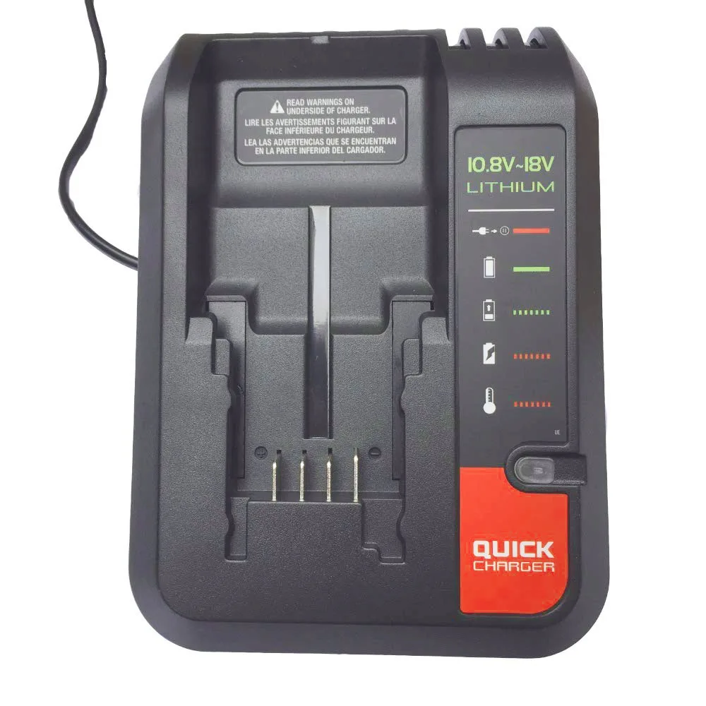 18V Replacement Lithium Battery Charger for Black and Decker PORTER CABLE Lithium  Battery Charger 2A 10.8