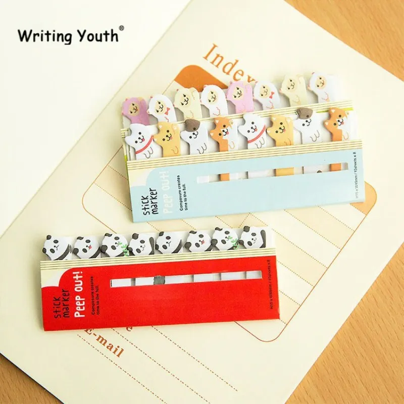 

Kawaii Cartoon Animals Marker Memo Pad Sticky Bookmark Flags Index Tab Sticky Notes Label Paper Stickers Stationery