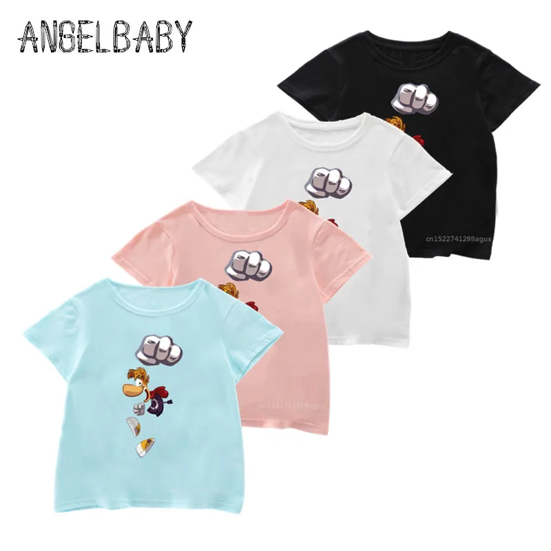 

Boys and Girls Cartoon Rayman Legends Adventures Game Print T shirt Kids Funny Clothes Enfant Summer Fashion T-shirt 5204B