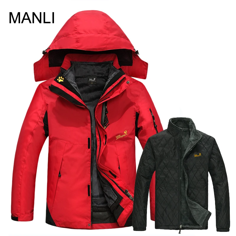 

MANLI 2018 Men & Women Winter Inner Fleece Waterproof Jacket Sport Warm Brand Coat Hiking Camping Outdoor Jackets Big Size 6XL