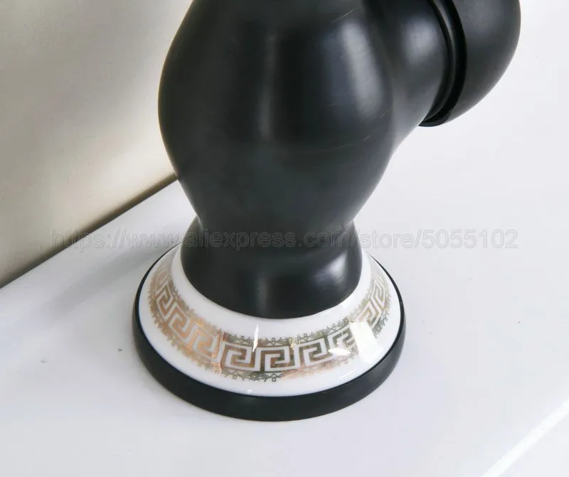 Bathroom Faucet Oil Rubbed Bronze Basin Faucet Deck Mounted Single Handle Single Hole Hot And Cold Water Tap znf659