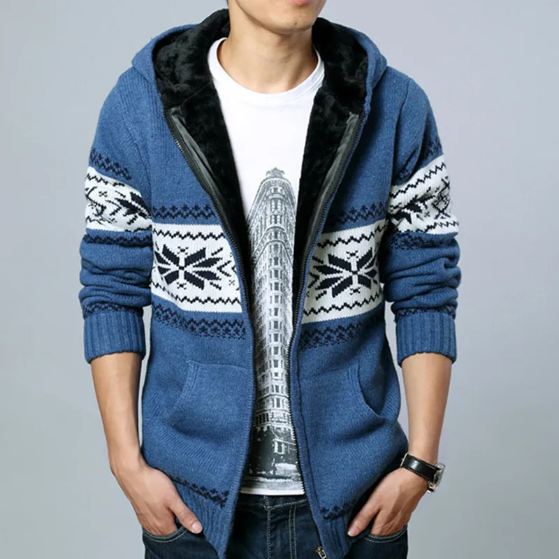 Stylish Men Sweaters Snowflake Fleece Thicker Christmas Stylish Men Sweaters Snowflake Fleece Thicker Christmas