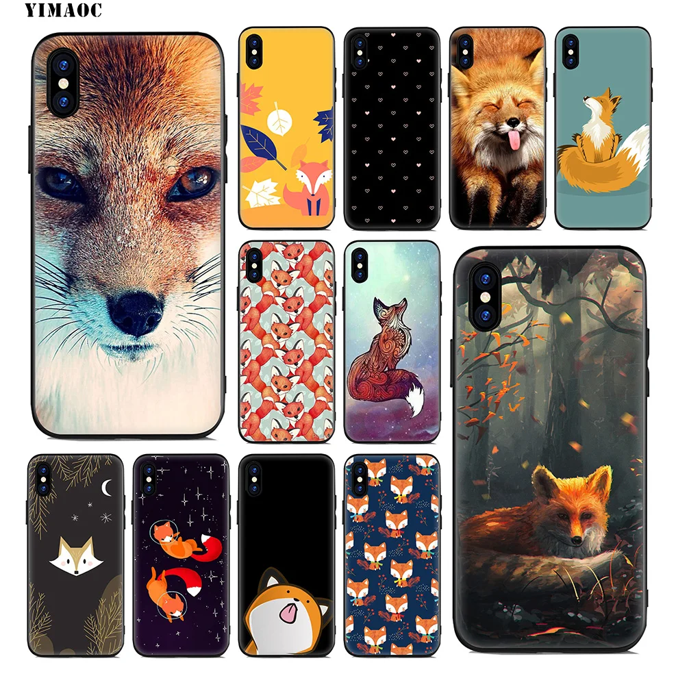 Мягкий силиконовый чехол YIMAOC Fox с милыми животными для iPhone 11 Pro Xr Xs Max X или 10 8 7 6 6S Plus