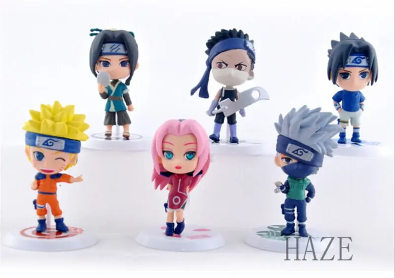 Аниме Наруто Shippuden набор из 6 шт игрушка фигурка кукла серии G Бесплатная доставка