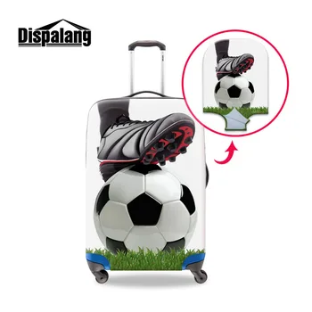 

Dispalang Soccer Print Luggage Protective Covers Travel On Road Vacation Elastic Suitcase Protect Cover Fits 18-30 Inch Cases