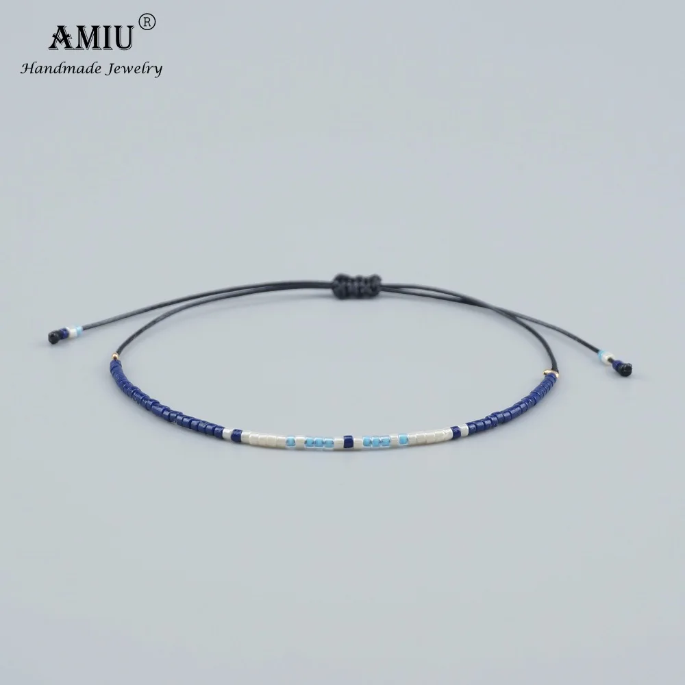 AMIU ручной работы MIYUKI браслет из бисера прекрасные популярные любовь счастливые браслеты с амулетами и браслеты для женщин и мужчин браслеты из бисера