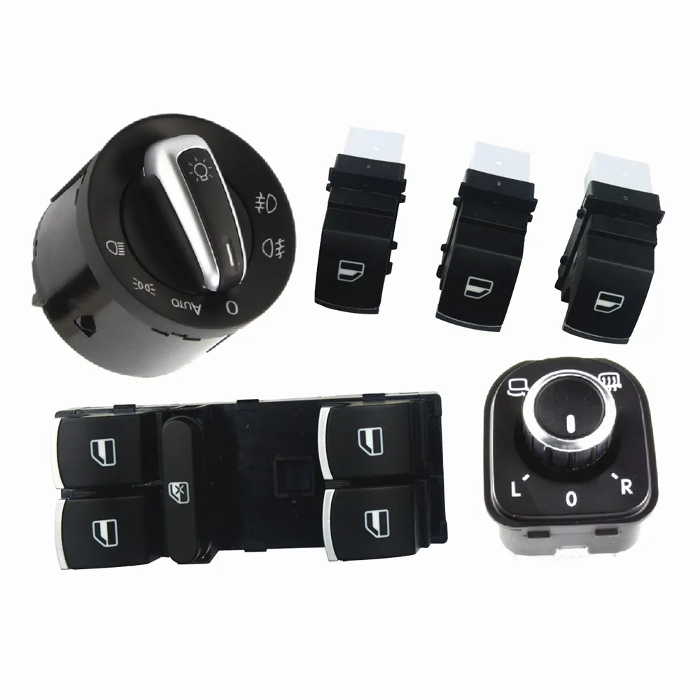 COSTLYSEED 5ND941431B 5ND 959 857 5ND959855 6pcs Chrome Window