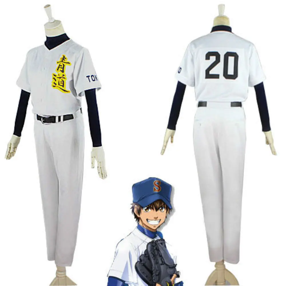Бейсбольный костюм Ace of Diamond Daiya Eijun Sawamura Satoru Furuya для косплея индивидуальный заказ