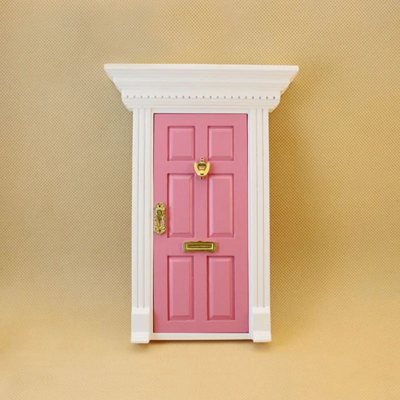 112 Dolls House Miniature Wooden Door with Hardware Furniture Toys