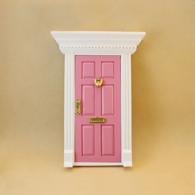 112 Dolls House Miniature Wooden Door with Hardware Furniture Toys
