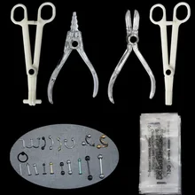 1 шт. одноразовый пирсинг для тела Набор инструментов плоскогубцы щипцы иглы аксессуары набор с серьга для брови губ соски кольца для носа