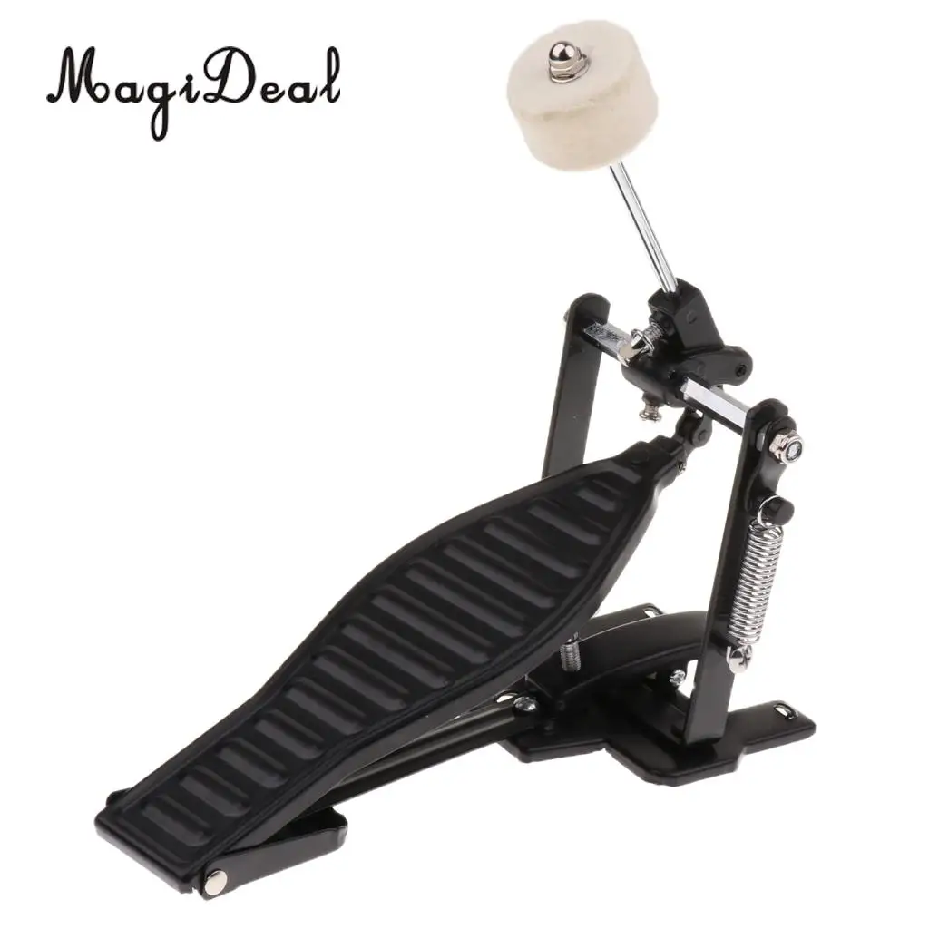 Aluminium Alloy Single Spring Bass Drum Pedal Adjustable Stroke with Drum Wool Beater For Percussion Replacement Accessories