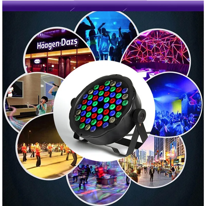 

DMX Stage Light 90-120W Disco Light Stage 54LED RGB LED Flat Par RGB Color Mixing DJ Wash Light Stage Uplighting KTV Disco Ball