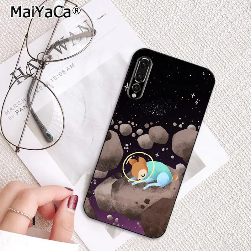 Space Moon plane abstract stars art 