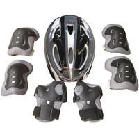 Шлем и наколенники Подушка ролика на открытом воздухе Катание на коньках езда велосипед защита запястья набор Велосипедный спорт