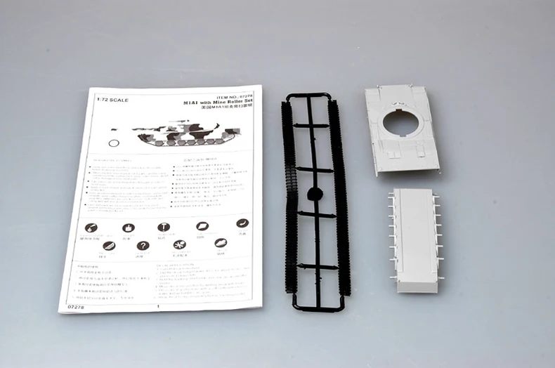 Труба 07278 1: 72 M1A1 майка с колесиками сборки модели