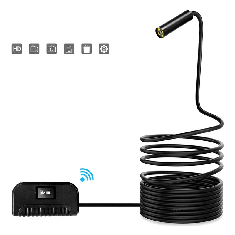 

5MP HD Auto-focus Wifi Borescope 2592*1944 Resolution Photo and Video Functions IP68 Waterproof 3.5M/5M/10M