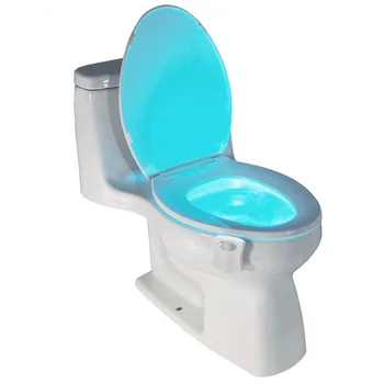 1PC Toilet Seat LED Light Human Motion Sensor Automatic LED Lamp Sensitive Motion Activated Bowl Light Bathroom Accessory