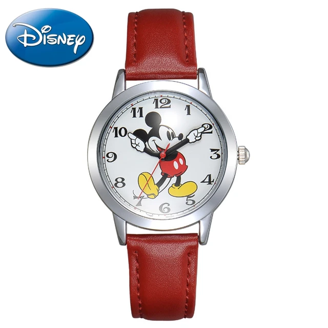 New Mickey Mouse Cuties Waterproof Watch Clever Boy Girl Love Black Red Wristwat New Mickey Mouse Cuties Waterproof Watch Clever Boy Girl Love Black Red Wristwat