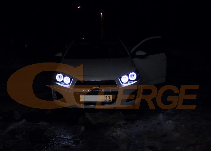 cob led angel eyes kit FOR AVEO Chevrolet Sonic (T300) Holden Barina(TM)(27)