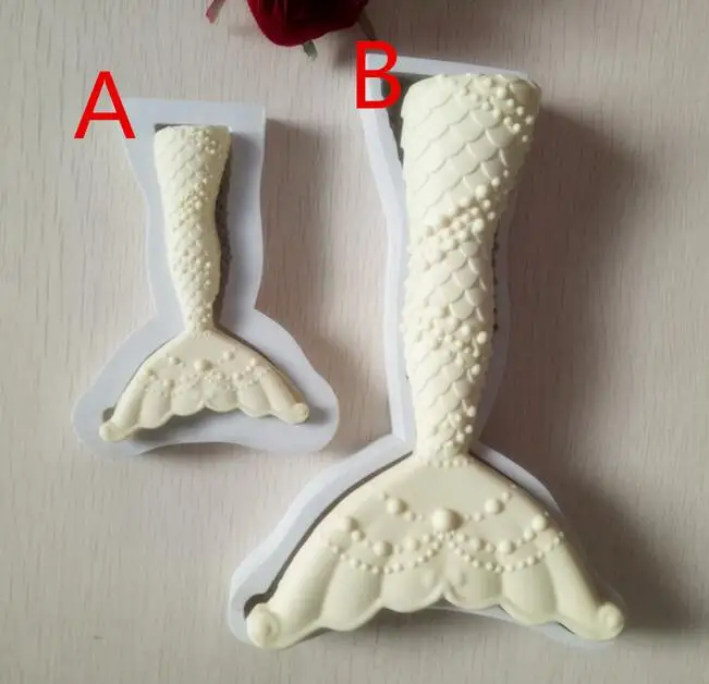 

Cake Mold 1 pc large fish tail silicone mold mermaid Silicone Fondant tool Mould Cake Decorating Mold Cupcake