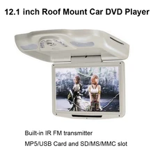 12.1 Inch Roof Mount Car DVD Player with built-in IR FM transmitter and MP5/USB Card and SD/MS /MMC Slot