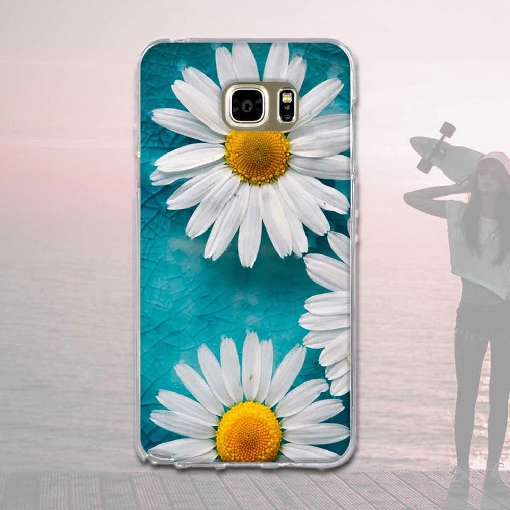 Чехол из ТПУ для Samsung Galaxy Note 5 мягкий силиконовый чехол с принтом Note5 N9200 задней