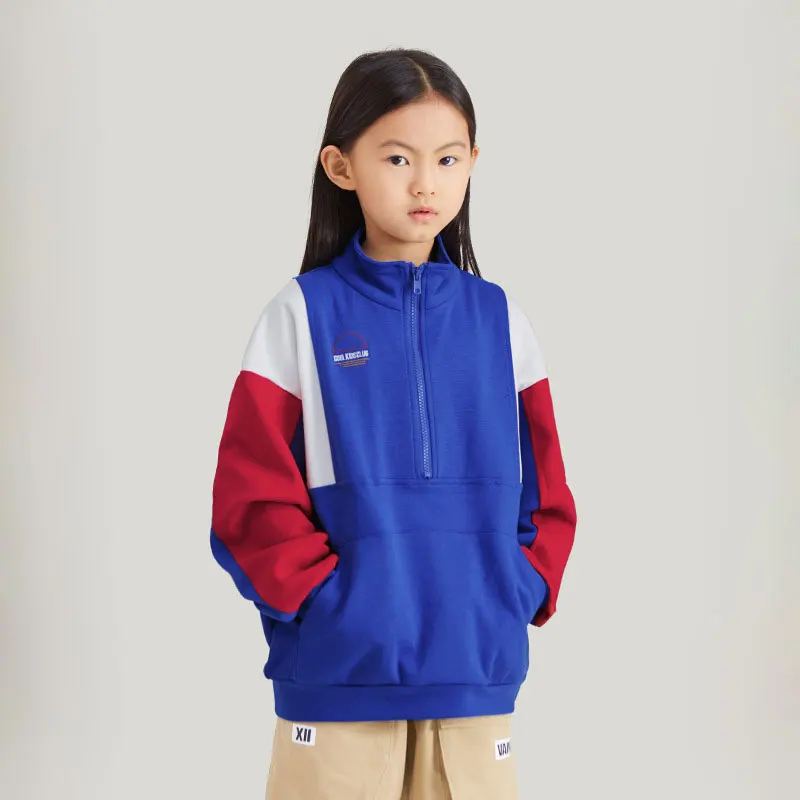 

2019 Spring Autumn Parent-child Jacket New Boy Blue Matching College Wind Letter Embroidery Thin Family Matching Outfits Coat