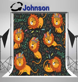 

children kids backdrop Vinyl cloth High quality Computer print Lion King Baby Cartoon Jungle photography backgrounds
