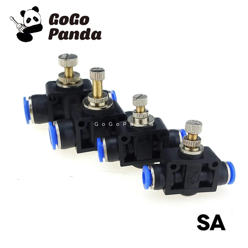 

Free Shipping 5PCS Pneumatic Pipe Fittings Pipe Throttle SA SA4 SA6 SA8 SA10 SA12 Pipeline Valves