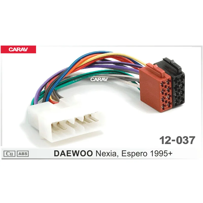 Радиоадаптер CARAV 12 037 ISO для DAEWOO Nexia ESO 1995 + соединитель жгута проводов штекер