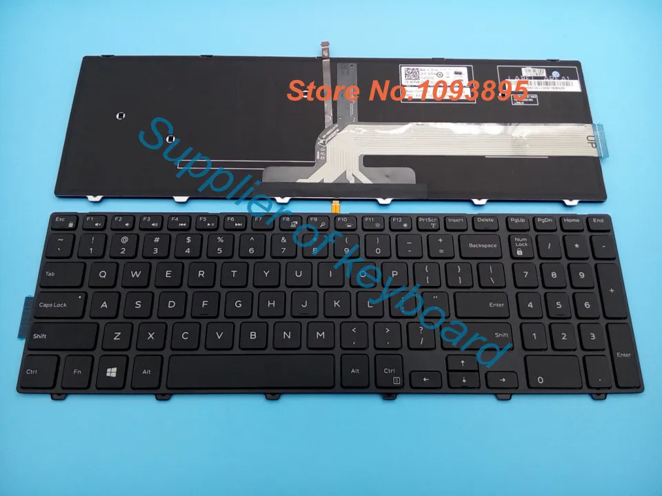 Английская клавиатура для ноутбука Dell Inspiron 15 5000 Series 5551 5552 5555 5558 5559 7559 на