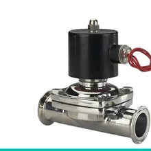 Food grade 304//316 stainless steel Solenoid valve Health grade Fast Connection Clamp polishing Direct-acting type