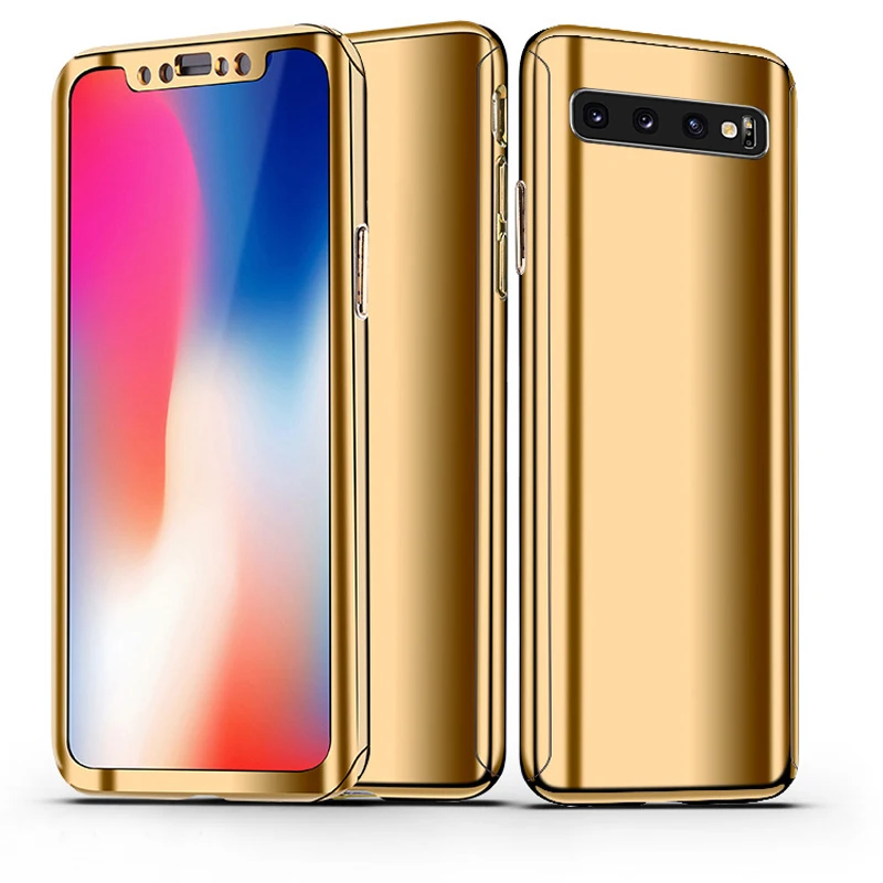 YonLinTan Coque чехол для samsung galaxy S10 PLus lite S10Lite покрытие зеркальный телефон роскошный 360 все включено падение чехлы
