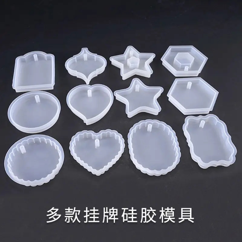 

Heart Square Round Pendant DIY Mold Resin Casing Craft Jewelry Making Tools