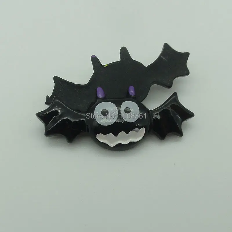 1pcs/lot resin flat back Halloween bared teeth bat 39mm Cabochons Scrapbooking Hair Bow Center DIY Christmas decration C105-7