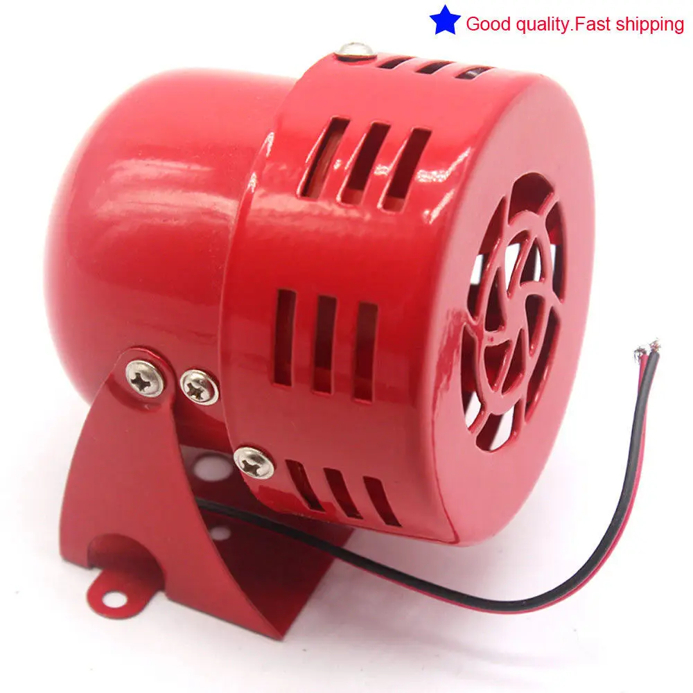 

New 50s Type 12v Motor Driven CHROME Air Raid Siren Horn Alarm Car Truck 12 Volt