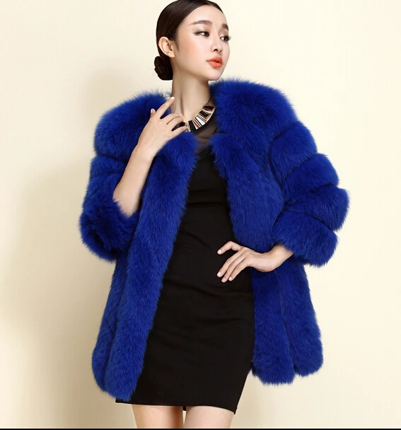 

Natural Fur Coats Lady Real Fox Fur Jacket Women's Fur Overcoat Genuine Fur Coats For Women