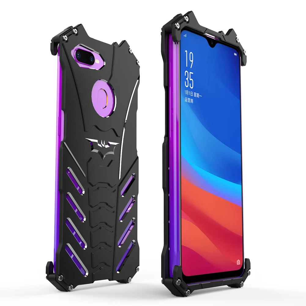 For OPPO A7x A7 Armor Heavy Dust Metal Aluminum CNC BATMAN Phone Shell Case Cover Reno A9X Shockproof | Мобильные телефоны и