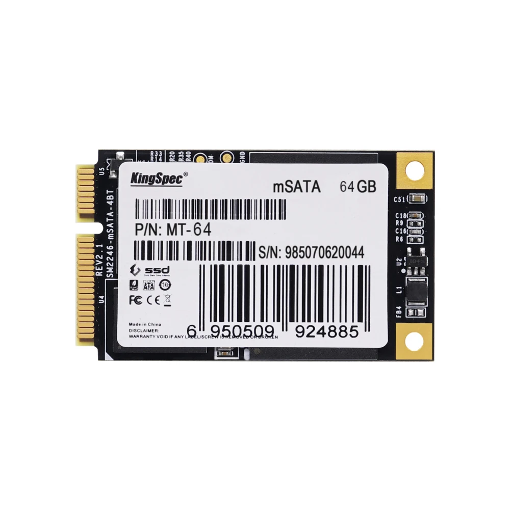 KingSpec mSATA мини PCI-E 64G 128G 256G MLC цифровая вспышка SSD внешние твердотельные накопители для ПК ноутбук Настольный