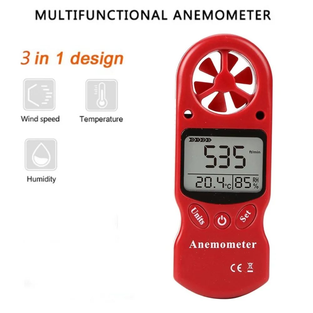 Mini Multipurpose Anemometer Digital Anemometer LCD TL 300 Wind Speed