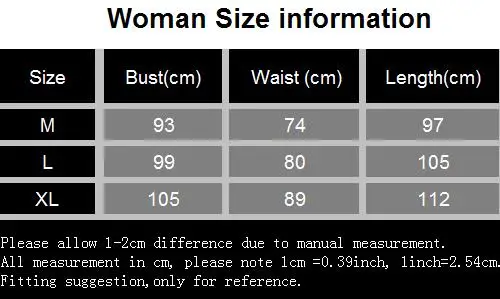 woman size