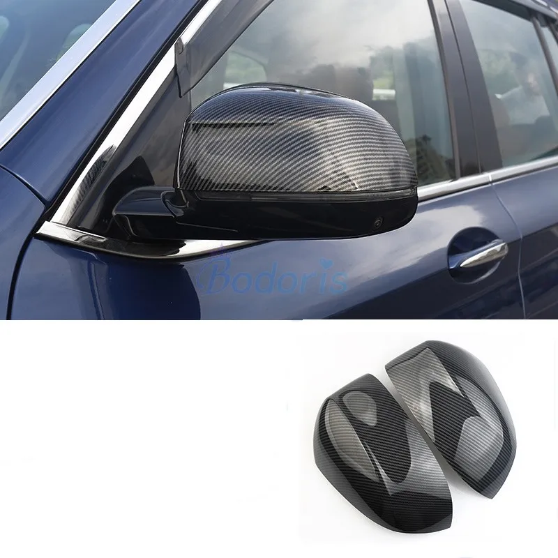 For BMW X5 F15 Carbon Fiber Side Rear View Overlay View Door Mirror Cover Car Styling Accessories