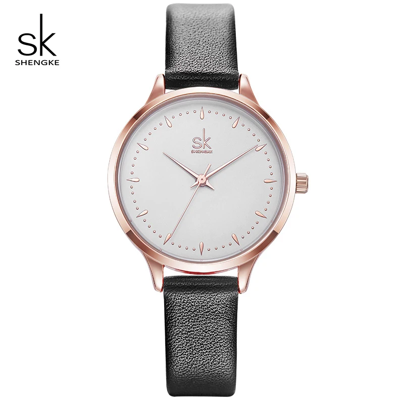 

Shengke Fashion Women Watches Leather Wrist Watch Reloj Mujer 2019 Top Brand Luxury Ladies Quartz Watch Montre Femme #K8033